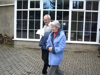 Catherine and Ron taking their Emmaus walk
